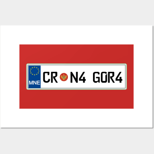 Montenegro car registration plate Posters and Art